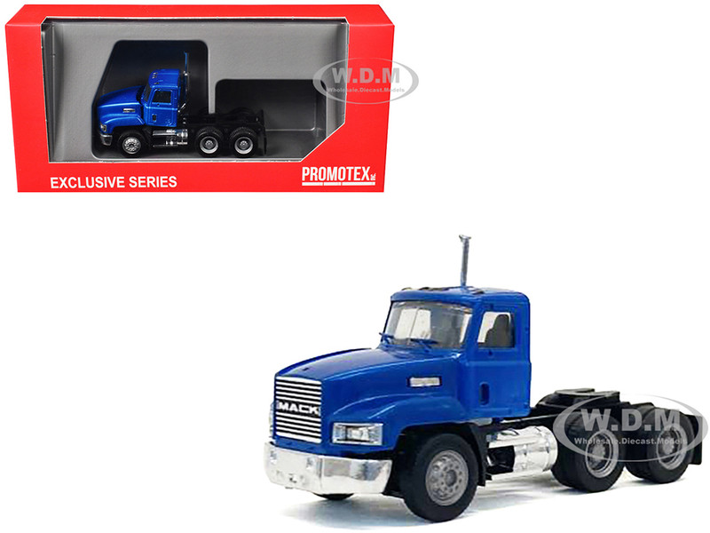 Mack 603 Short Day Cab Blue Metallic 1/87 (HO) Plastic Model Car Promotex 015264BL