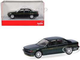BMW Alpina B12 Green Metallic 1/87 (HO) Plastic Model Car Herpa 431200GRN