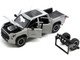 2023 Toyota Tundra TRD 4x4 Pickup Truck Cement Gray with Sunroof and Wheel Rack 1/24 Diecast Model Car H08555R-CM