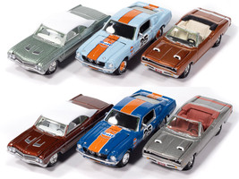 Muscle Cars USA 2025 Release 2 Set of 6 pieces 1/64 Diecast Model Cars Johnny Lightning JLMC038