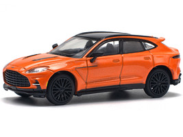 Aston Martin DBX 707 Cosmos Orange Metallic with Black Top 1/64 Diecast Model Car Pop Race PR640148