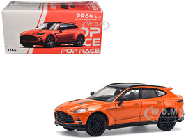 Aston Martin DBX 707 Cosmos Orange Metallic with Black Top 1/64 Diecast Model Car Pop Race PR640148