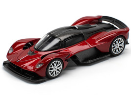 Aston Martin Valkyrie Supernova Red Metallic with Carbon Top 1/64 Diecast Model Car Pop Race PR640152