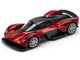 Aston Martin Valkyrie Supernova Red Metallic with Carbon Top 1/64 Diecast Model Car Pop Race PR640152