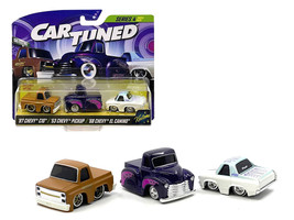 Kustoms Series 4 Chevrolet Triple Pack Set of 3 Cars Diecast Model Cars CarTuned 541974-XX1
