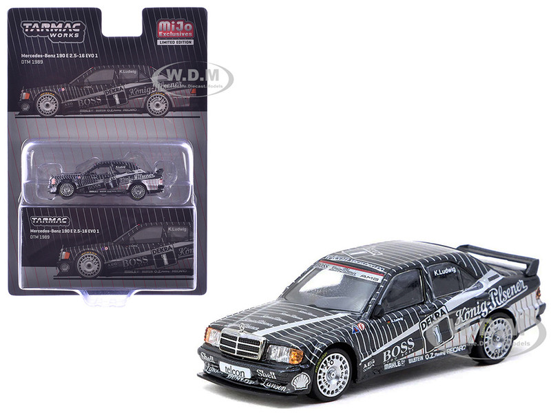 Mercedes Benz 190 E 2 5 16 EVO 1 #1 Klaus Ludwig Deutsche Tourenwagen Meisterschaft DTM 1989 Global64 Series 1/64 Diecast Model Tarmac Works T64G-057-89DTM01