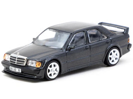 Mercedes Benz 190 E 2 5 16 EVO 1 Blue Black Metallic Global64 Series 1/64 Diecast Model Tarmac Works T64G-057-BK