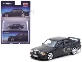 Mercedes Benz 190 E 2 5 16 EVO 1 Blue Black Metallic Global64 Series 1/64 Diecast Model Tarmac Works T64G-057-BK