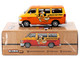 Dodge Van Ohige no Pon Orange Two Tone Global64 Series 1/64 Diecast Model Tarmac Works T64G-TL032-ONP