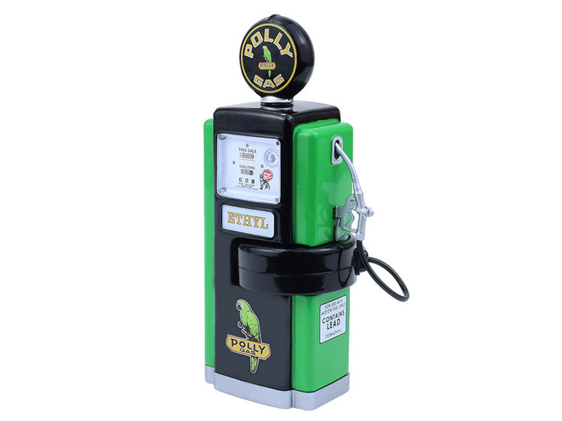 1948 Wayne 100 A Gas Pump Polly Gas Black and Green Vintage Gas Pumps Series 17 1/18 Diecast Replica Greenlight 14170A