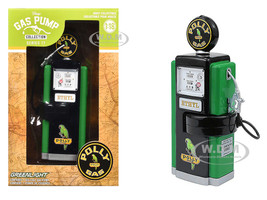 1948 Wayne 100 A Gas Pump Polly Gas Black and Green Vintage Gas Pumps Series 17 1/18 Diecast Replica Greenlight 14170A