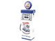 1951 Wayne 505 Gas Pump Busted Knuckle Garage White and Blue Vintage Gas Pumps Series 17 1/18 Diecast Replica Greenlight 14170B