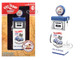 1951 Wayne 505 Gas Pump Busted Knuckle Garage White and Blue Vintage Gas Pumps Series 17 1/18 Diecast Replica Greenlight 14170B