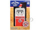 1954 Tokheim 350 Twin Gas Pump Red Crown Gasoline White and Red Vintage Gas Pumps Series 17 1/18 Diecast Replica Greenlight 14170C
