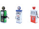 Vintage Gas Pumps Series 17 Set of 3 Pumps 1/18 Diecast Models Greenlight 14170-A-B-C