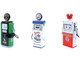 Vintage Gas Pumps Series 17 Set of 3 Pumps 1/18 Diecast Models Greenlight 14170-A-B-C