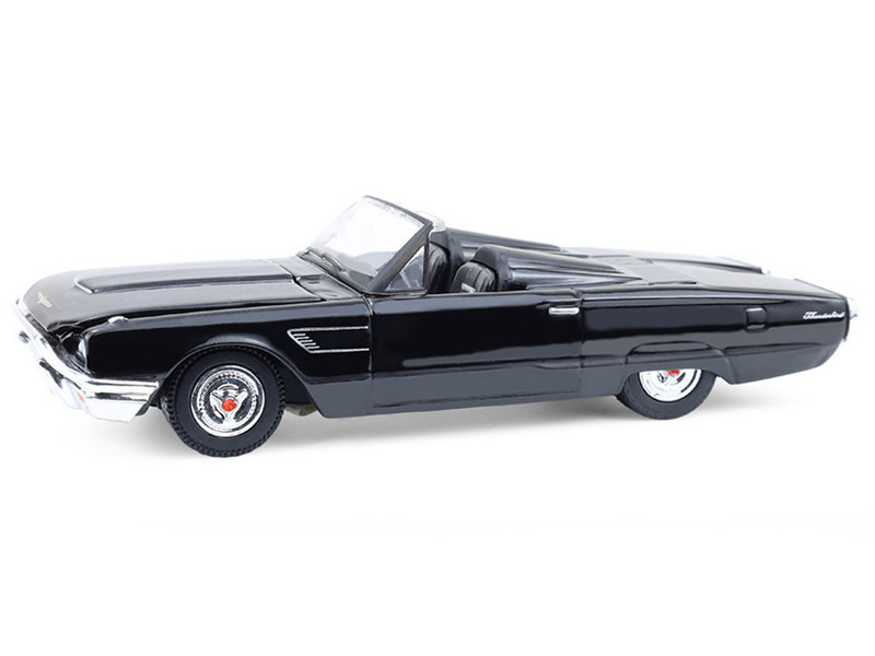 1965 Ford Thunderbird with Tonneau Cover Black Black Bandit Series 30 1/64 Diecast Model Car Greenlight 28170E