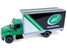 2013 International Durastar Box Van Turtle Wax Green H D Trucks Series 26 1/64 Diecast Model Car Greenlight 33260B