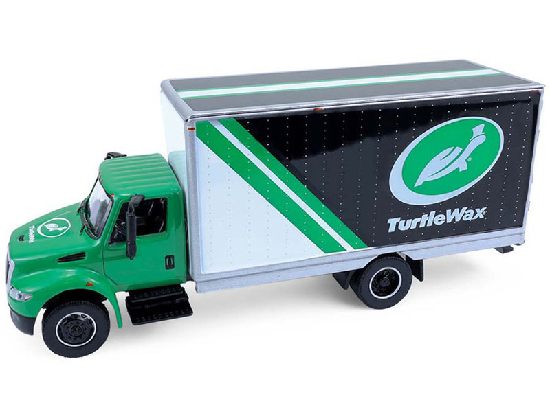 2013 International Durastar Box Van Turtle Wax Green H D Trucks Series 26 1/64 Diecast Model Car Greenlight 33260B