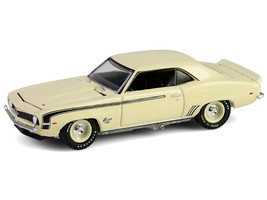 1969 Chevrolet Camaro SS 396 Butternut Yellow with Black Stripes Barrett Jackson Series 15 1/64 Diecast Model Car Greenlight 37320C
