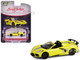 2022 Chevrolet Corvette C8 R Convertible Yellow with Silver Stripes Barrett Jackson Series 15 1/64 Diecast Model Car Greenlight 37320F