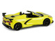 2022 Chevrolet Corvette C8 R Convertible Yellow with Silver Stripes Barrett Jackson Series 15 1/64 Diecast Model Car Greenlight 37320F