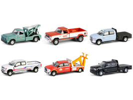 Dually Drivers Series 16 Set of 6 Trucks 1/64 Diecast Model Car Greenlight 46160SET