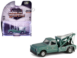 1967 Chevrolet C 30 Dually Wrecker Tow Truck Holley Speed Shop Green Dually Drivers Series 16 1/64 Diecast Model Car Greenlight 46160A