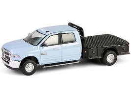2018 Ram 3500 Dually Flatbed Truck Robin s Egg Blue Dually Drivers Series 16 1/64 Diecast Model Car Greenlight 46160C