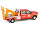 2022 Ram 3500 Dually Wrecker Tow Truck Ignition Towing Co Red and Orange Dually Drivers Series 16 1/64 Diecast Model Car Greenlight 46160E
