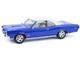 1966 Pontiac GTO Barrier Blue with White Top and Interior 1/18 Diecast Model Car Highway 61 HWY-18047