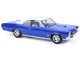 1966 Pontiac GTO Barrier Blue with White Top and Interior 1/18 Diecast Model Car Highway 61 HWY-18047