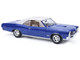1966 Pontiac GTO Barrier Blue with White Top and Interior 1/18 Diecast Model Car Highway 61 HWY-18047