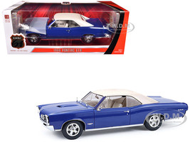 1966 Pontiac GTO Barrier Blue with White Top and Interior 1/18 Diecast Model Car Highway 61 HWY-18047