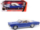 1966 Pontiac GTO Barrier Blue with White Top and Interior 1/18 Diecast Model Car Highway 61 HWY-18047