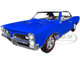 1966 Pontiac GTO Barrier Blue with White Top and Interior 1/18 Diecast Model Car Highway 61 HWY-18047