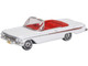 1961 Chevrolet Impala Convertible Ermine White with Roman Red Interior 1/87 (HO) Scale Diecast Model Car Oxford Diecast 87CI61003