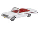 1961 Chevrolet Impala Convertible Ermine White with Roman Red Interior 1/87 (HO) Scale Diecast Model Car Oxford Diecast 87CI61003