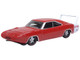 1969 Dodge Charger Daytona Red with White Stripe 1/87 (HO) Scale Diecast Model Car Oxford Diecast 87DD69005