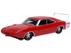 1969 Dodge Charger Daytona Red with White Stripe 1/87 (HO) Scale Diecast Model Car Oxford Diecast 87DD69005