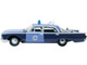 1960 Ford Fairlane Sedan Massachusetts State Police Radar Car Blue Two Tone 1/87 (HO) Scale Diecast Model Car Oxford Diecast 87FF60002