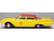 1960 Ford Fairlane Sedan NYC Taxi Yellow with Red Top and Interior 1/87 (HO) Scale Diecast Model Car Oxford Diecast 87FF60003