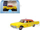 1960 Ford Fairlane Sedan NYC Taxi Yellow with Red Top and Interior 1/87 (HO) Scale Diecast Model Car Oxford Diecast 87FF60003