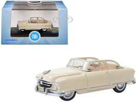 1950 Nash Rambler Custom Landau Convertible Open Champagne Ivory 1/87 (HO) Scale Diecast Model Car Oxford Diecast 87NR50002