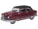 1950 Nash Rambler Custom Landau Convertible Closed Sunset Maroon with Black Top 1/87 (HO) Scale Diecast Model Car Oxford Diecast 87NR50003