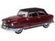 1950 Nash Rambler Custom Landau Convertible Closed Sunset Maroon with Black Top 1/87 (HO) Scale Diecast Model Car Oxford Diecast 87NR50003