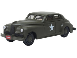 1942 Packard Clipper Touring Sedan US Army Staff Car Olive Drab 1/87 (HO) Scale Diecast Model Car Oxford Diecast 87PC42002