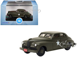 1942 Packard Clipper Touring Sedan US Army Staff Car Olive Drab 1/87 (HO) Scale Diecast Model Car Oxford Diecast 87PC42002
