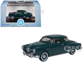1950 Studebaker Champion Starlight Coupe Aqua Green 1/87 (HO) Scale Diecast Model Car Oxford Diecast 87SC50002