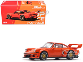 Singer DLS Turbo Study Orange Metallic 1/64 Diecast Model Car Pop Race PR640131